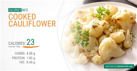 How Many Calories In Cauliflower
