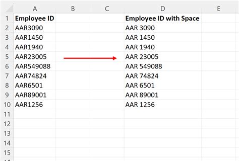 How To Add A Space In Excel