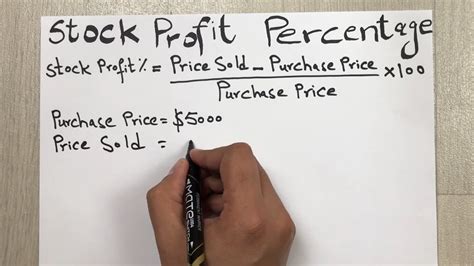 How To Calculate Stock Profit Percentage Youtube