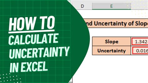 How To Calculate Uncertainty In Excel Earn Amp Excel