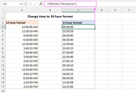 How To Convert 24 Hour Time In Excel