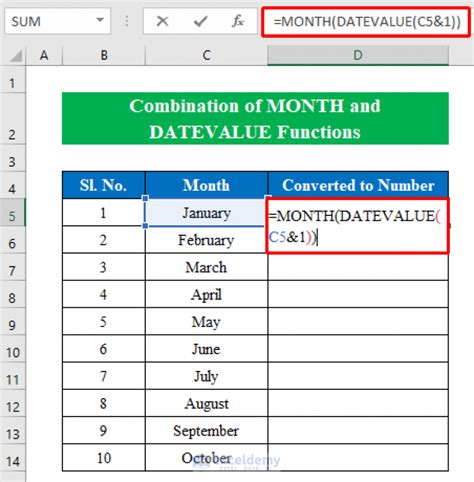 How To Convert Month To Number In Excel 3 Easy Methods