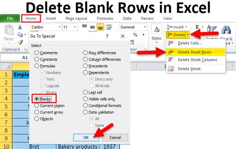 How To Delete Blank Cells In Excel