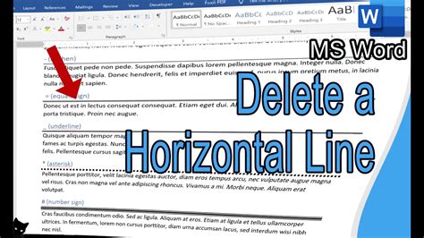 How To Delete Horizontal Lines In Microsoft Word That Won Amp 39 T Go Away
