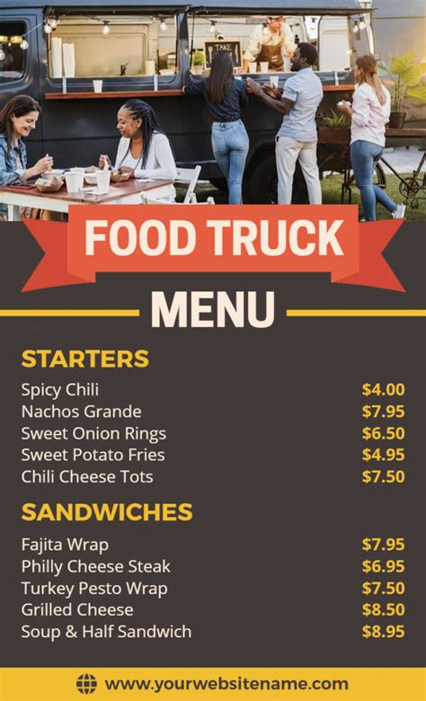 How To Design A Food Truck Menu Using Templates Photoadking