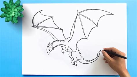 How To Draw A Dragon Flying Dragon Drawing Lesson