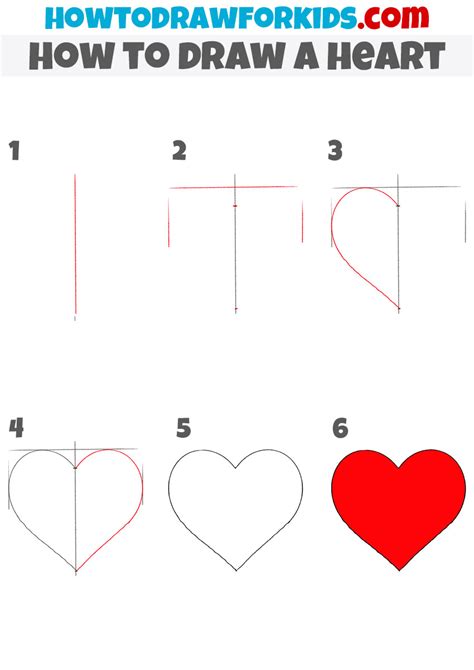 How To Draw A Heart Step By Step For Kids