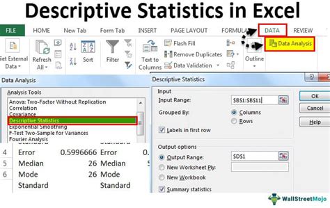How To Find Descriptive Statistics In Excel