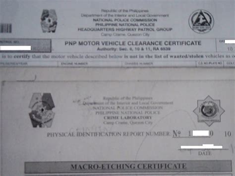 How To Get A Pnp Hpg Mv Clearance Certificate