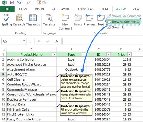 How To Insert Notes In Excel Add Pictures To Notes Show And Hide