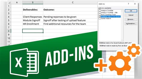 How To Install And Use Excel Add Ins Add Ins Tutorial Youtube