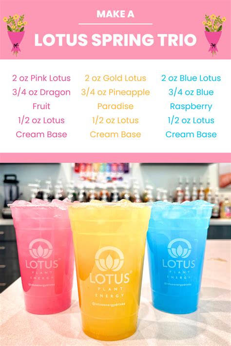 How To Make A Lotus Energy Drinks Spring Trio Artofit