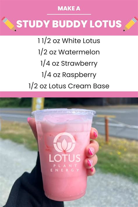 How To Make A Study Buddy Lotus Plant Power Drink In 2024 Flavored