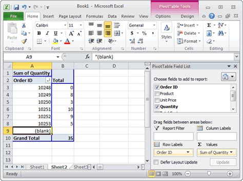 How To Remove Blanks In A Pivot Table In Excel 6 Ways Avantix Learning