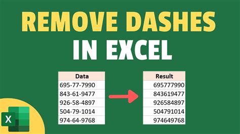 How To Remove Dashes In Excel