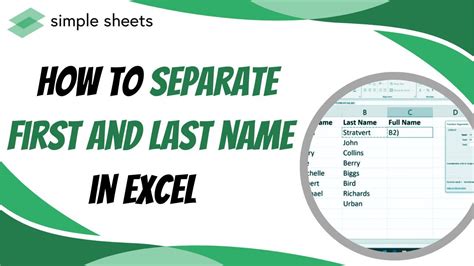 How To Separate First And Last Names In Excel A Step By Step Guide