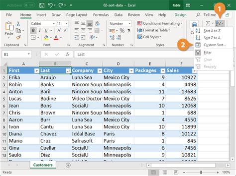 How To Sort Data In Excel