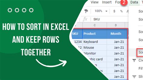 How To Sort In Excel And Keep Rows Together