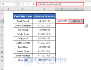 How To Split Date And Time Using Vba In Excel 2 Methods