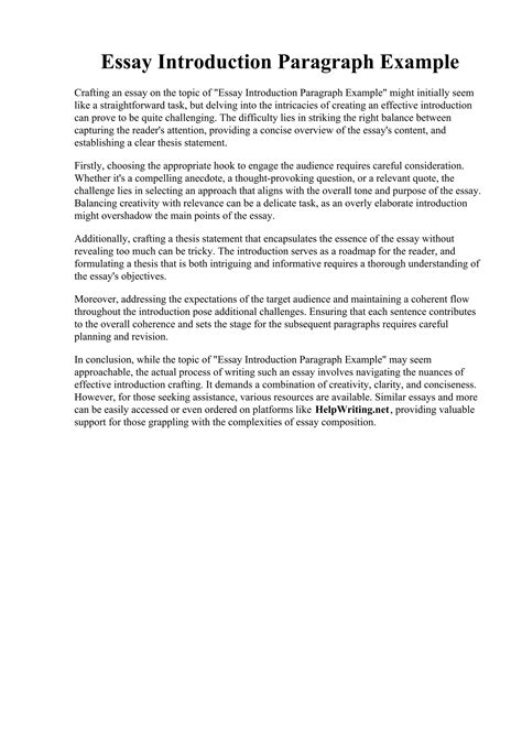 How To Start An Essay 4 Introduction Paragraph Examples