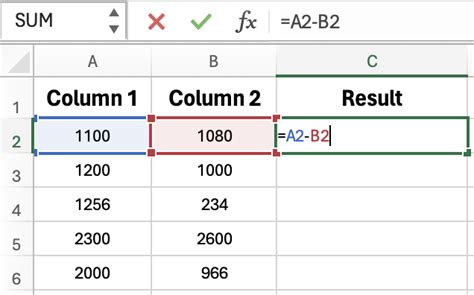 How To Subtract Two Columns In Excel 4 Easy Ways Boltq