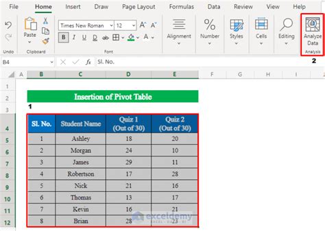 How To Use Analyze Data In Excel 5 Easy Methods Exceldemy