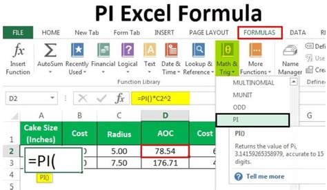 How To Use Pi In Excel Video Tutorial