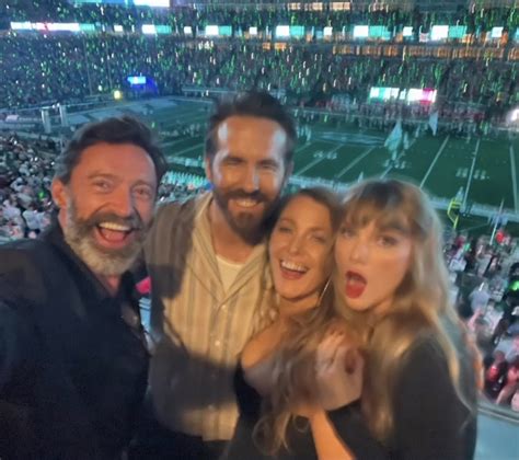 Hugh Jackman Takes Selfie With Taylor Swift At Chiefs Game