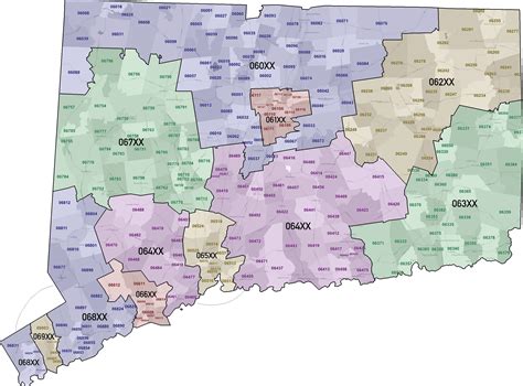 I Made A Map Showcasing The Zip Code Groupings In Connecticut R Connecticut