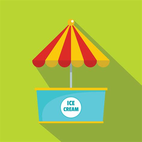 Ice Creme Icon Flat Style 14466819 Vector Art At Vecteezy