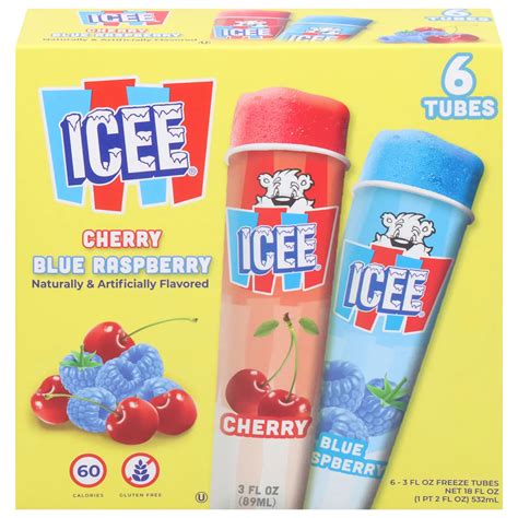 Icee Cherry Freeze Amp Blue Raspberry Freeze Squeeze Tubes Shop Bars