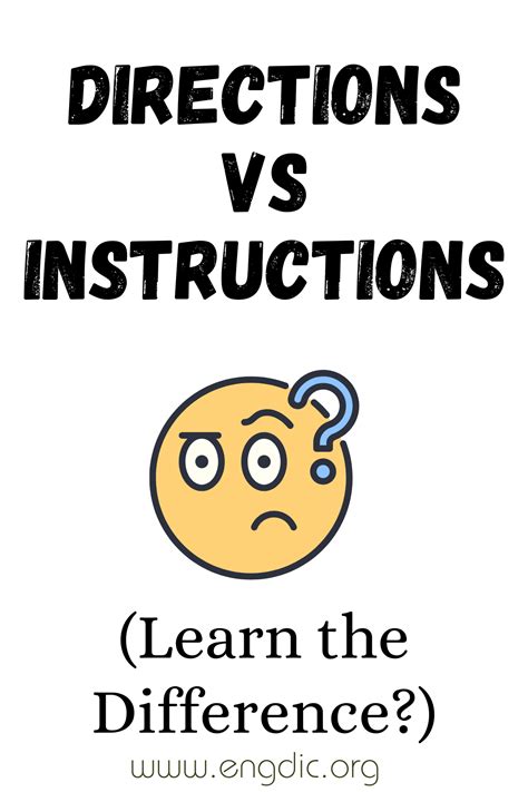 Instructions Vs Directions At Ebony Dunlop Blog