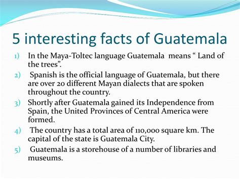 Interesting Facts About Guatemala