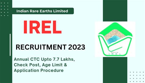 Irel Recruitment 2023 Annual Ctc Upto 7 7 Lakhs Check Post Age Limit