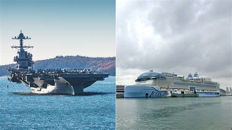 Is An Aircraft Carrier Bigger Than A Cruise Ship Here Amp 39 S How They Compare