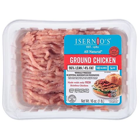Isernio S Ground Chicken 16 Oz Safeway