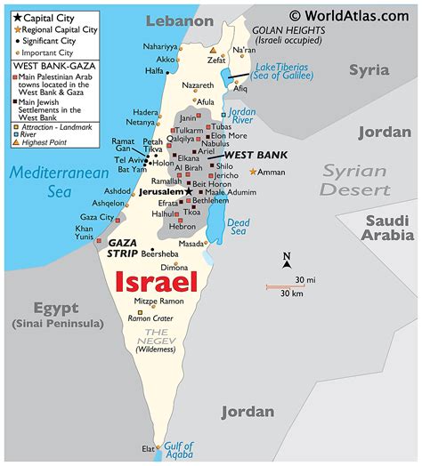 Israel Maps Facts World Atlas, 50% Off