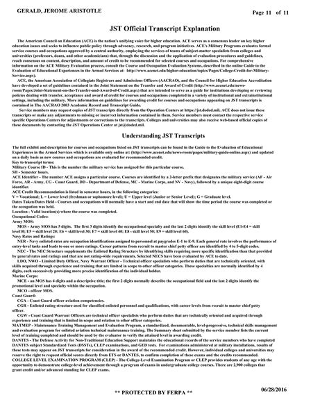 Jerome Gerald Amp 39 S Transcript Pdf