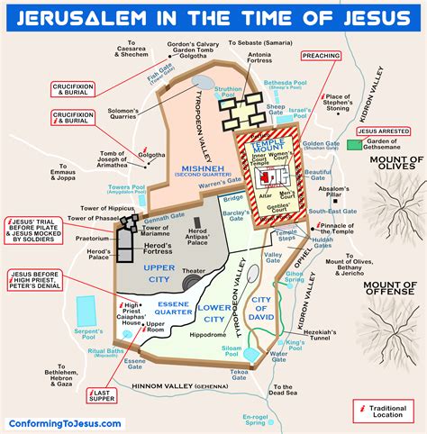 Jerusalem In Jesus Time Map New Testament Times Jerusalem