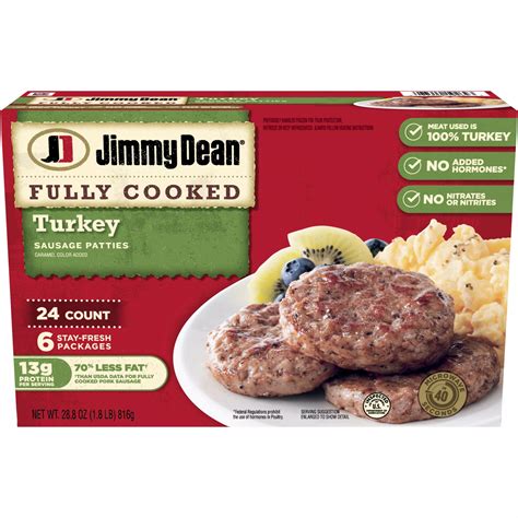 Jimmy Dean Fully Cooked Turkey Sausage Patties 8 Ct Delivery Near Me Doordash