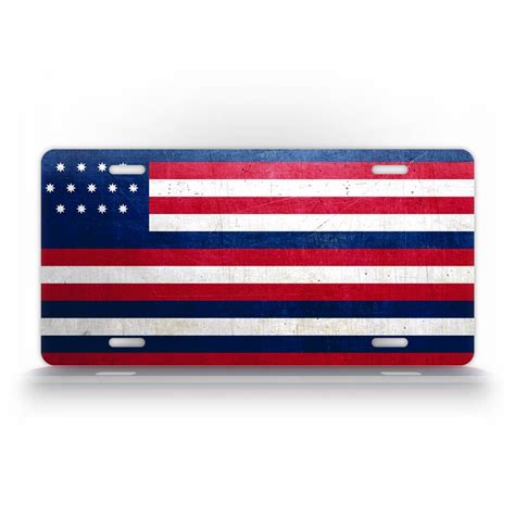 John Paul Jones Serapis Weathered Metal Flag License Plate