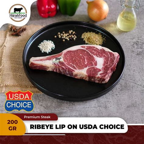 Jual Ribeye Lip On Usda Beef Grade Choice Us Black Angus Beef Steak