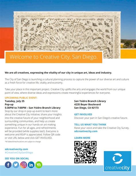 Jul 25 Creative City Pop Up San Ysidro Branch Library San Diego
