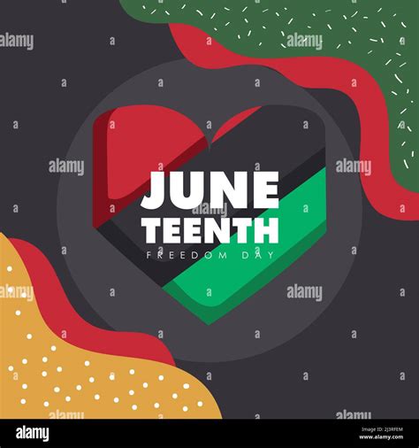 Juneteenth Text Vector Illustration Poster Hi Res Stock Photography And