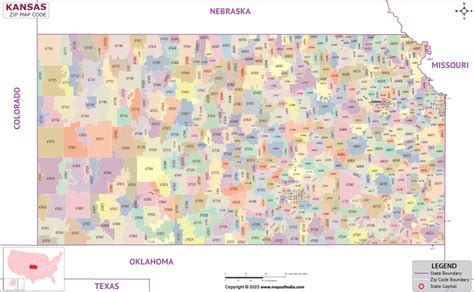Kansas Zip Codes Shown On Google Maps
