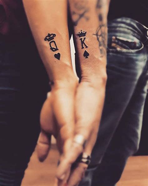King Queen Tattoos For Couples