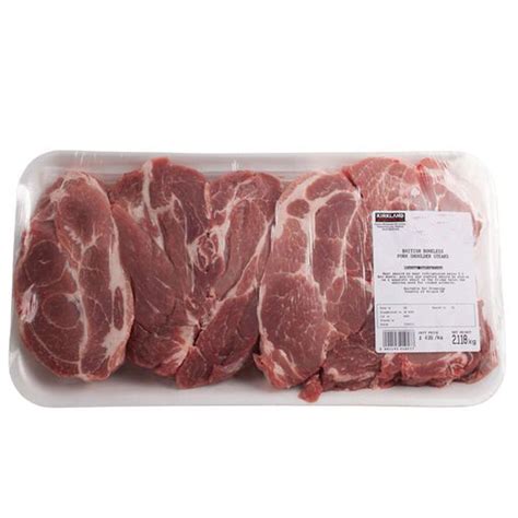Kirkland Signature British Pork Boneless Shoulder Steaks Kirkland Signature British Pork Boneless Shoulder Steaks