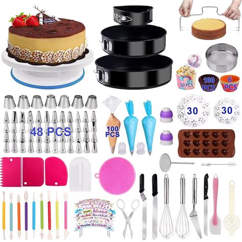 Kosbon Cake Decorating Supplies 366 Pieces With Springform Cake Pans