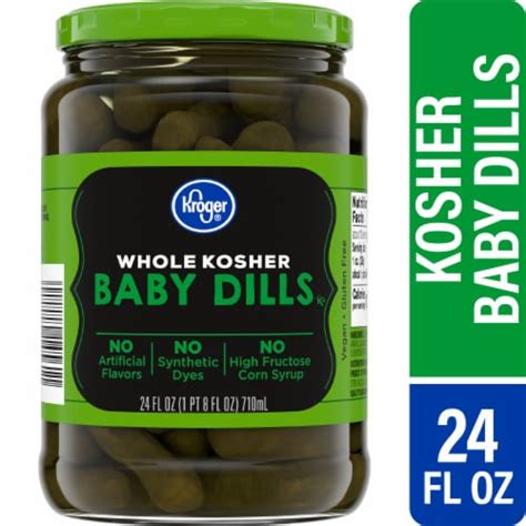 Kroger Whole Kosher Baby Dills 24 Oz Kroger