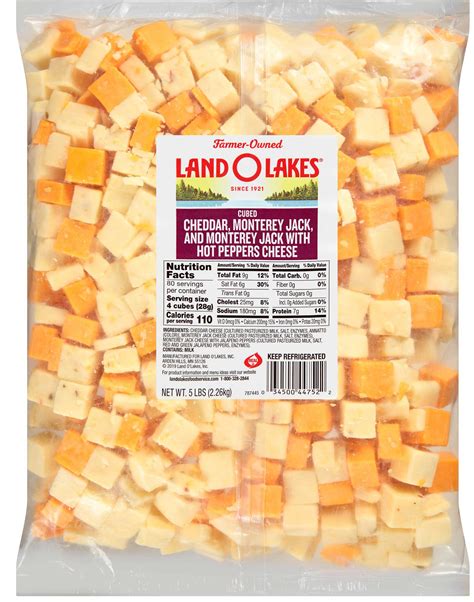 Land O Lakes Mild Yellow Cheese Cubes Case Foodservicedirect